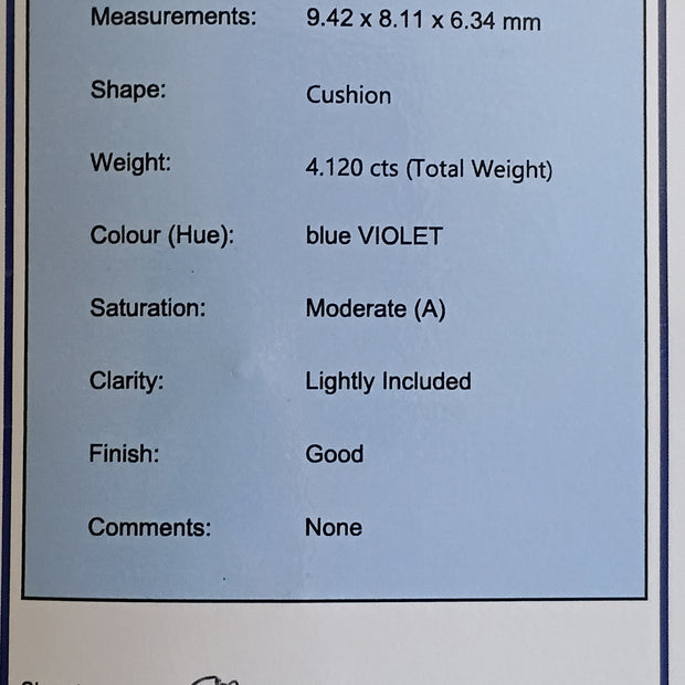 Cushion Cut Tanzanite