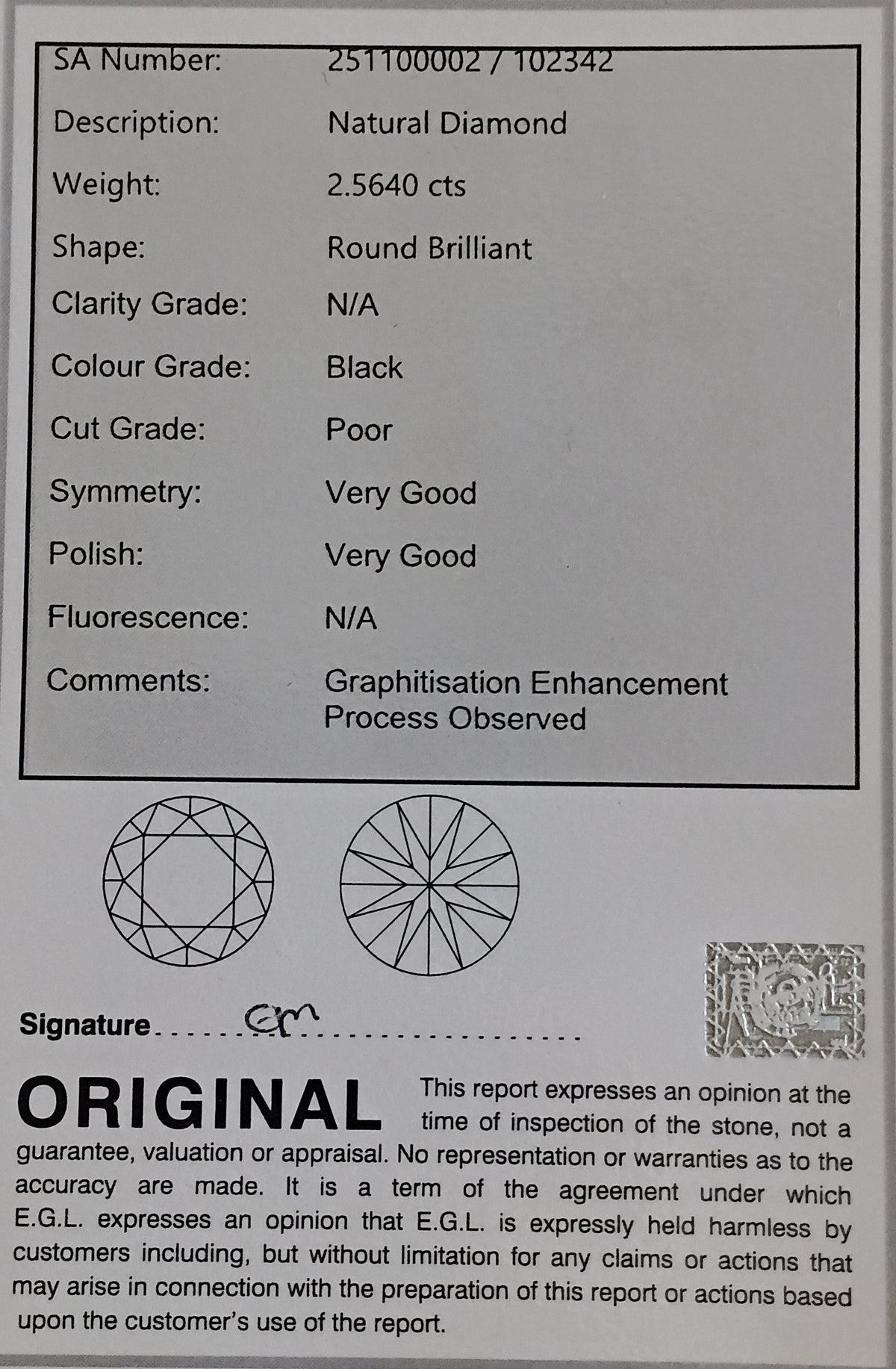 Round Brilliant Cut Black Diamond