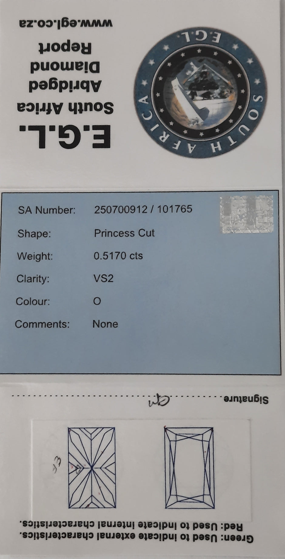 Rectangular Princess Cut Diamond