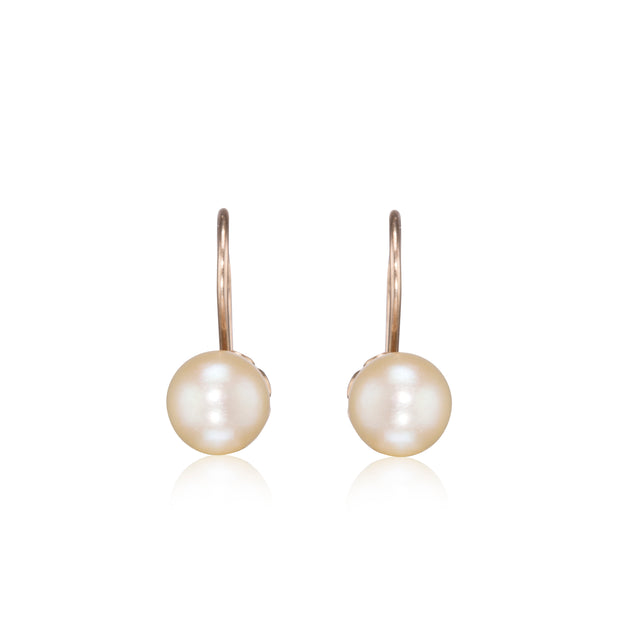 13ct yellow gold cultured pearl earrings South Africa