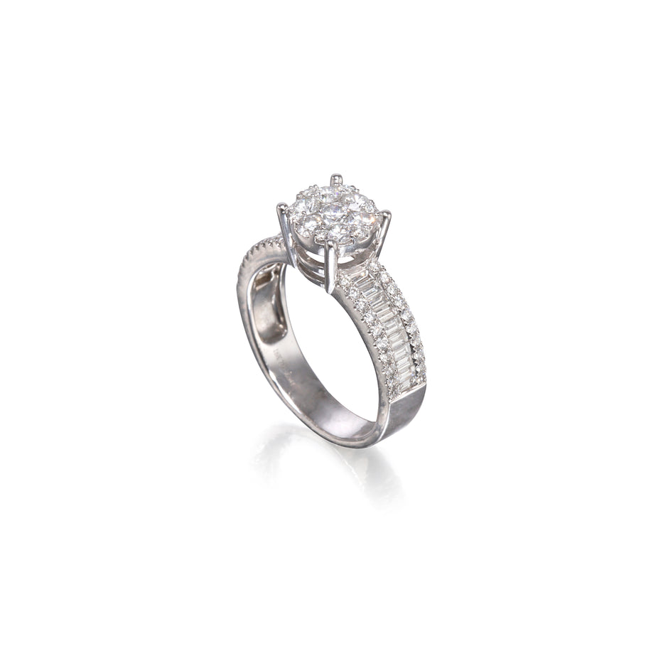 18ct Rose and White Gold Interchangeable Diamond Dress Ring