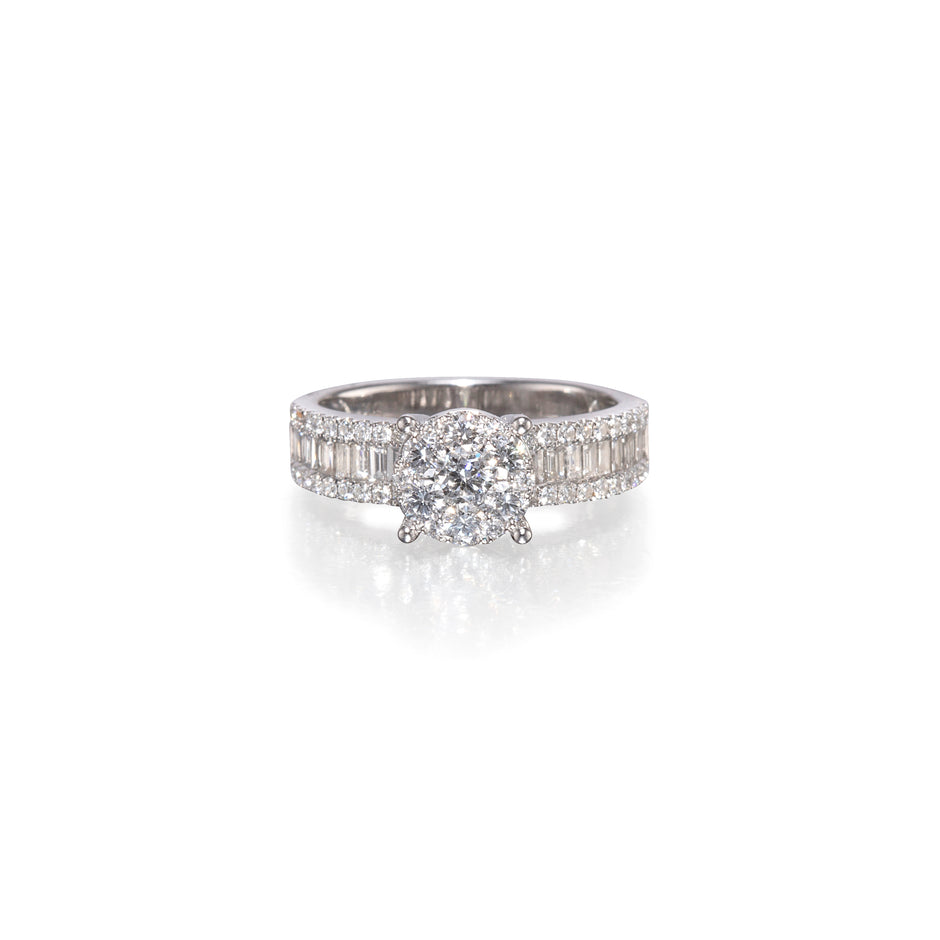 18ct Rose and White Gold Interchangeable Diamond Dress Ring