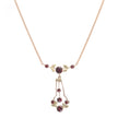 Victorian 9ct Yellow Gold Garnet Drop Necklace