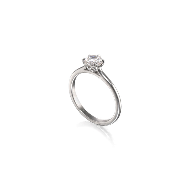 14ct White Gold Diamond Solitaire Ring