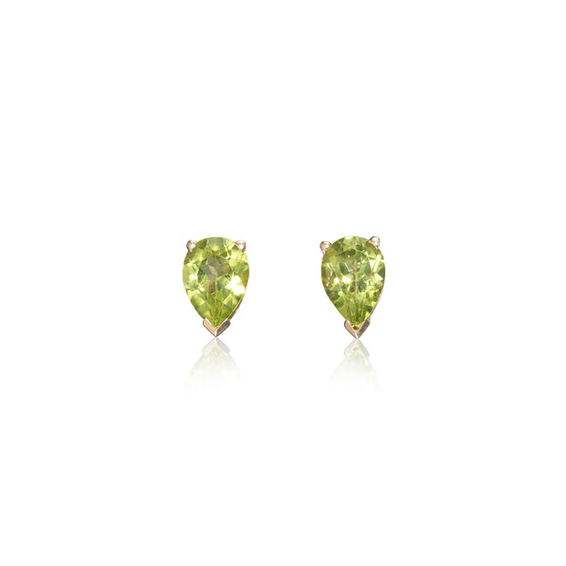 14ct yellow gold Peridot Earrings South Africa, pear cut stones