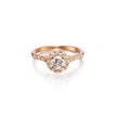 18ct rose gold diamond halo ring, available in South Africa