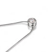 White Gold necklace with a diamond pendant on a white background