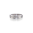 18ct White Gold Browns Channel Set Diamond Half Eternity Ring on white background