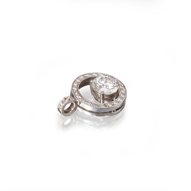 Diamond pendant on a white background