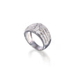 18ct White Gold Diamond Pavé Channel set Dress Ring top view
