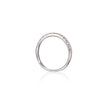 18ct White Gold Half Diamond Eternity Ring side view on white background
