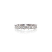 18ct White Gold Half Eternity Princess Cut Diamond Ring on white background