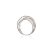 18ct White Gold Pave Diamond Ring side view on white background