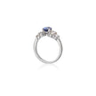 18ct White Gold Sapphire and Diamond Cluster Ring side view