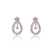 18ct white gold teardrop diamond drop earrings