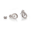 18ct White Gold Teardrop-Shaped Drop Diamond Earrings top view with butterfly