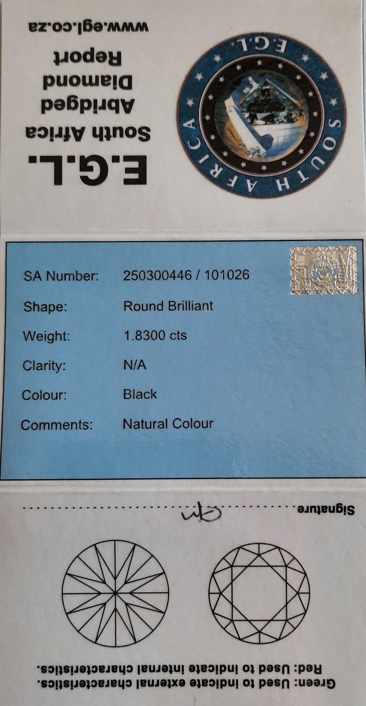 Black Round Brilliant Cut Diamond
