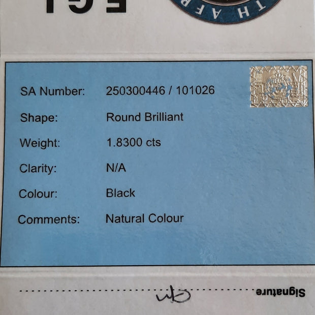 Black Round Brilliant Cut Diamond