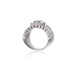 9ct White Gold Diamond Cluster Ring side view
