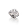 9ct White Gold Diamond Cluster Ring top view