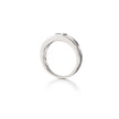 9ct White Gold Diamond Ring side view on white background