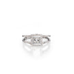 9ct white gold princess cut diamond halo ring split eternity band