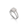 9ct White Gold Split Eternity Princess Cut Diamond Halo Ring top view