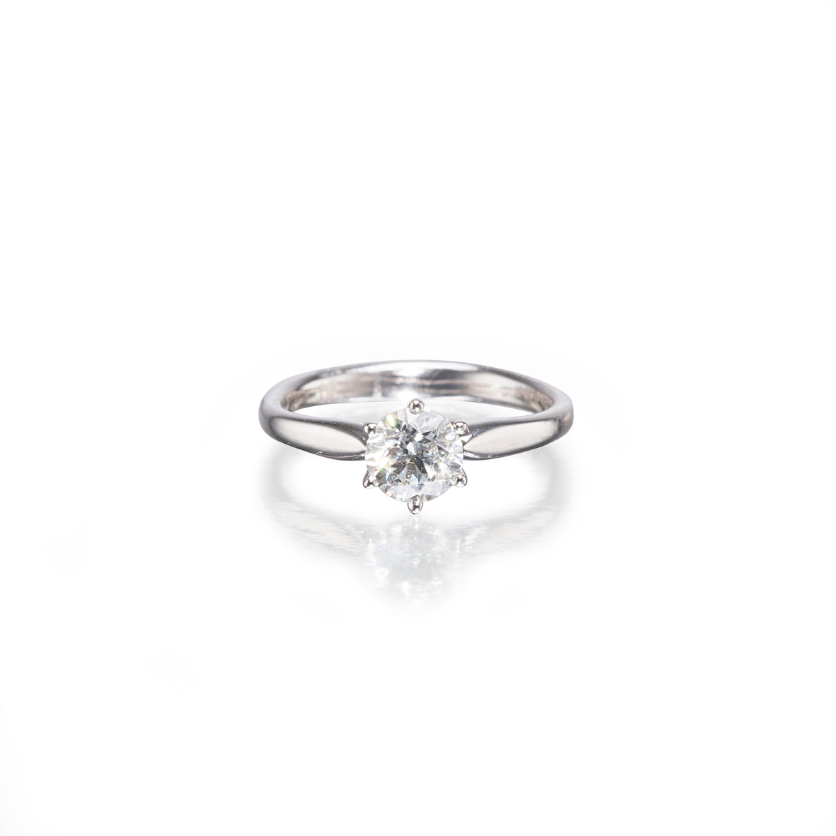Browns White Gold Solitaire Ring South Africa, 18ct six claw set diamond