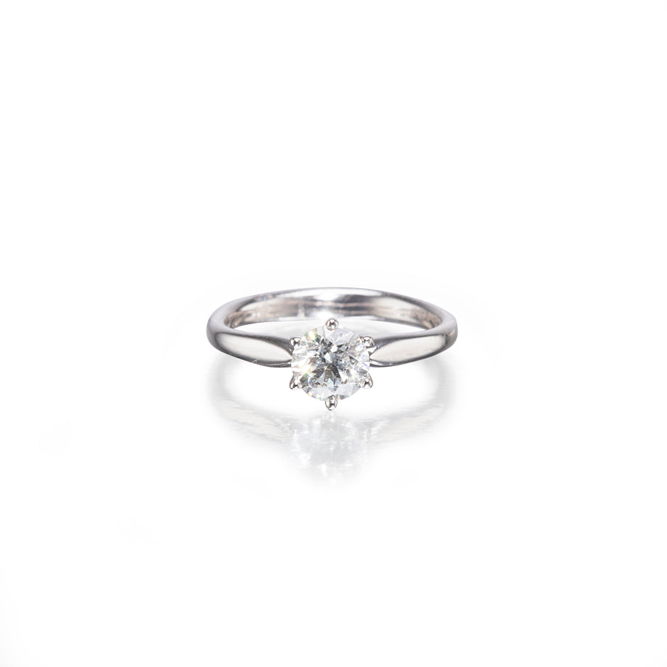 Browns White Gold Solitaire Ring South Africa, 18ct six claw set diamond
