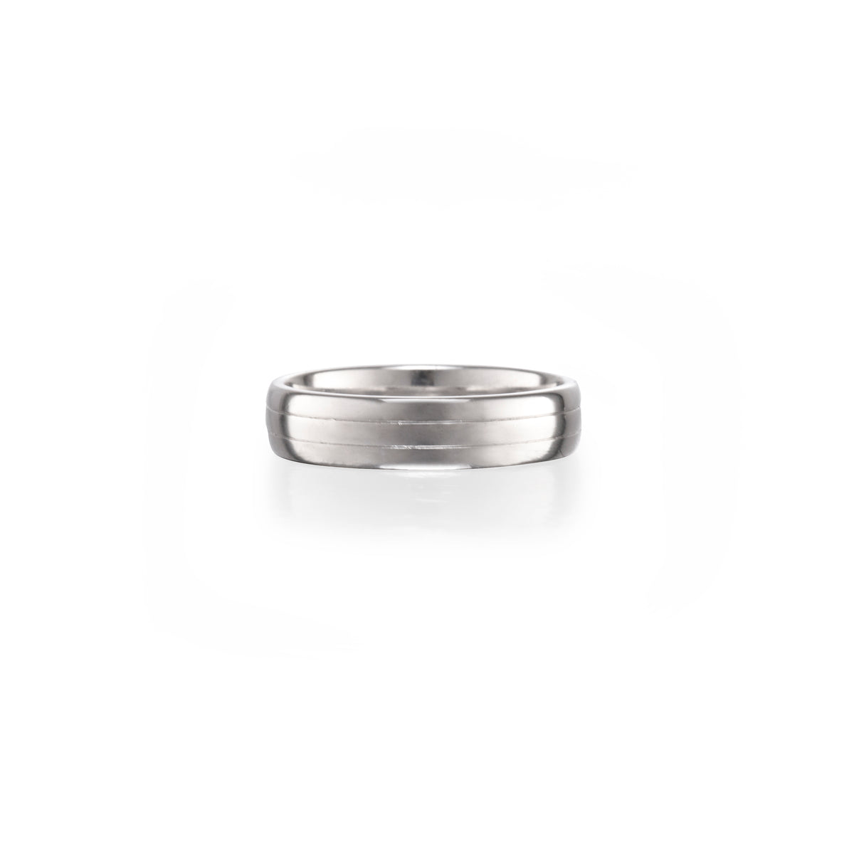 Browns 18ct White Gold Gents Band on white background