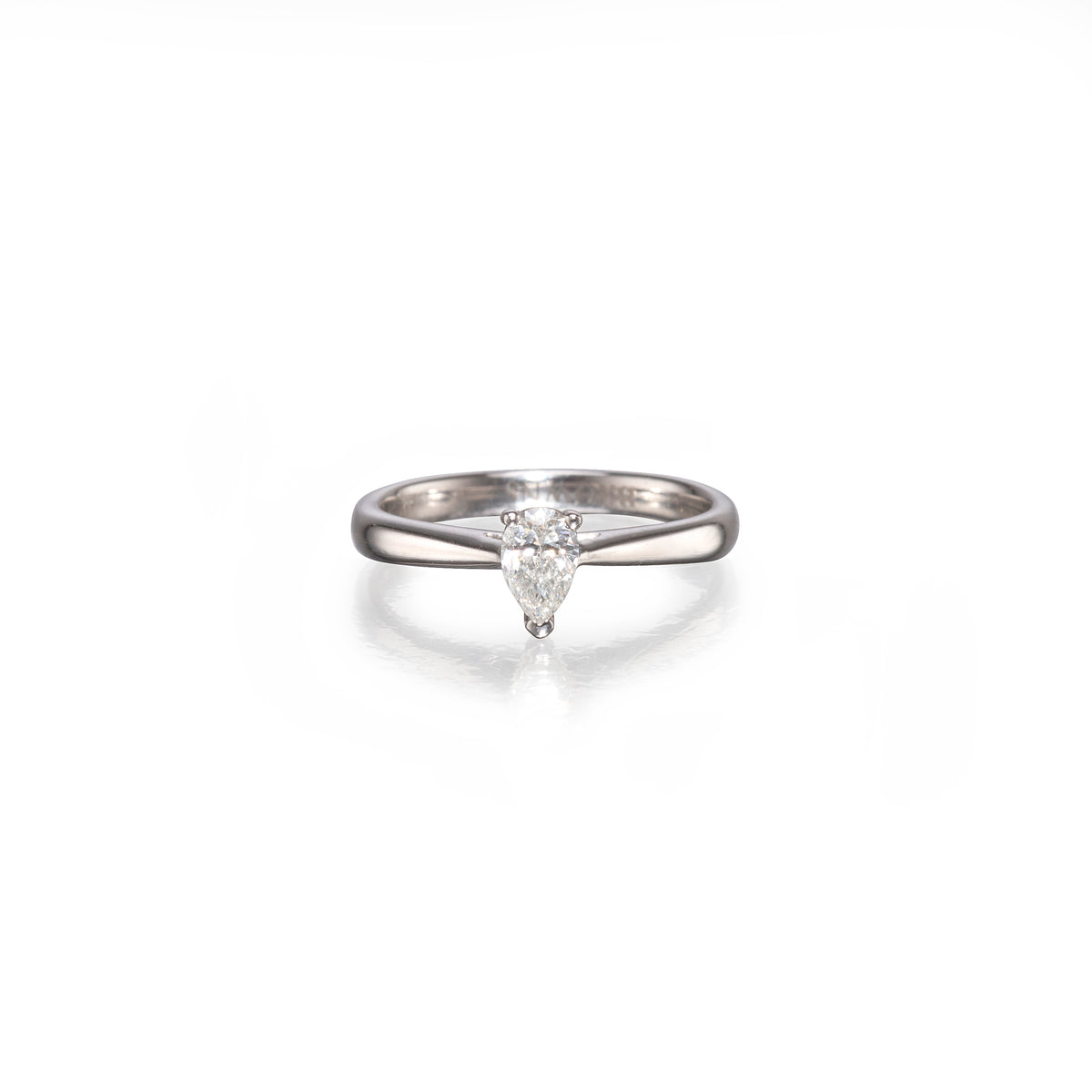 Browns Diamond Solitaire South Africa, 18ct white gold pear cut ring