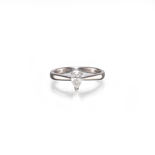 Browns Diamond Solitaire South Africa, 18ct white gold pear cut ring