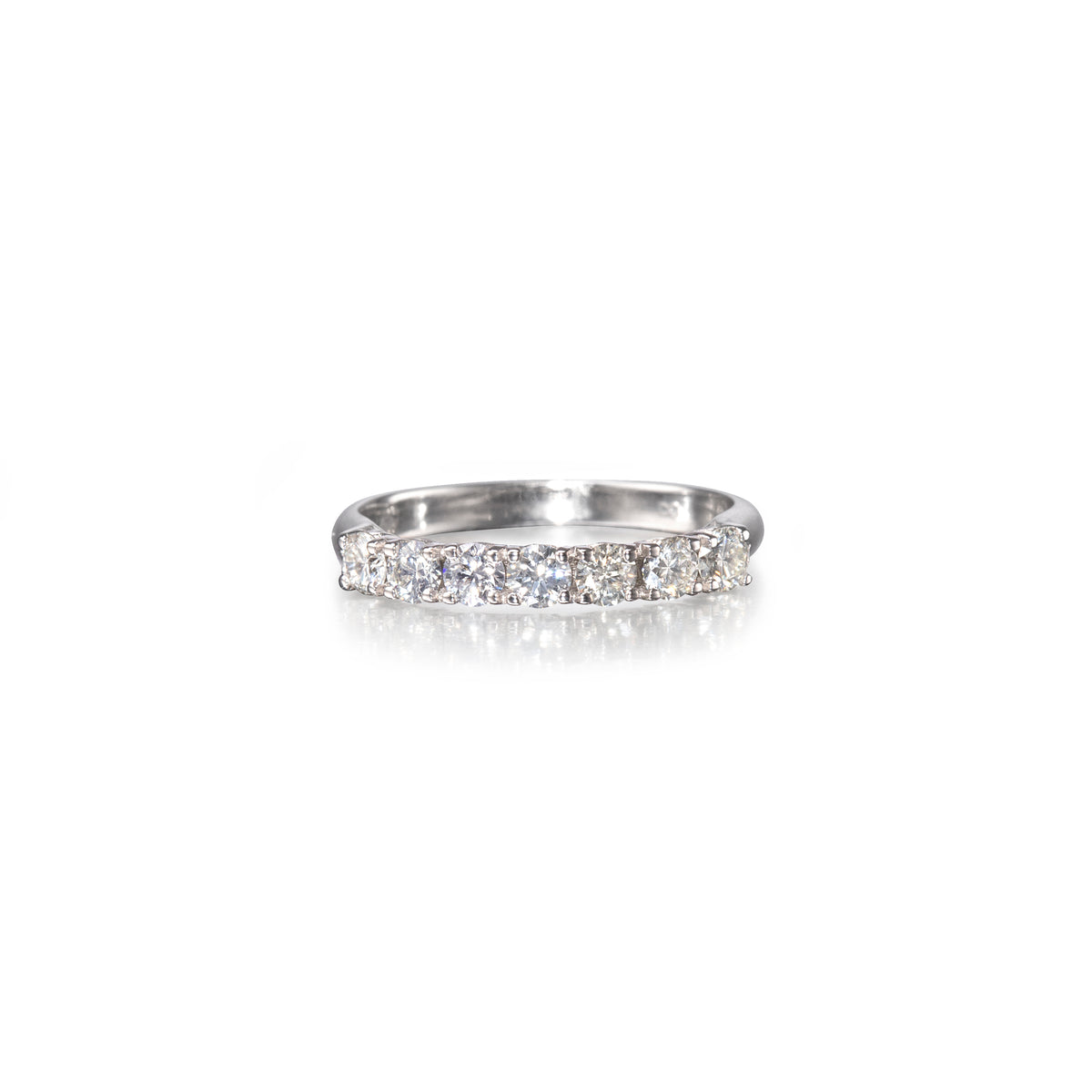 Browns 18ct White Gold Protea 7 Stone Eternity Band