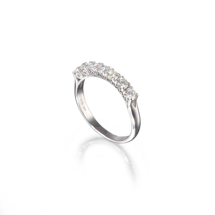Browns 18ct White Gold Protea 7 Stone Eternity Band