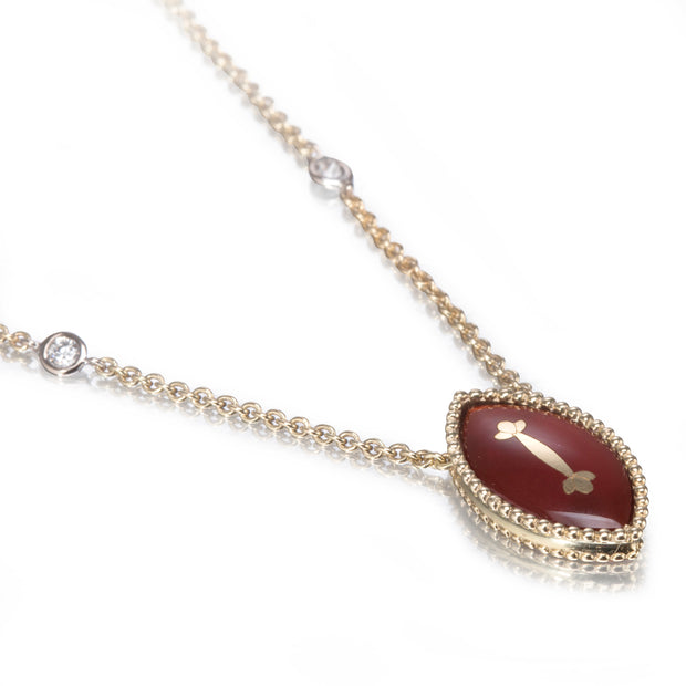 Browns Safari Collection necklace carnelian close up