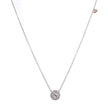 Browns Diamond Guardian Angel Halo Necklace set in 18ct Two Tone Gold on white background
