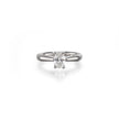 An oval-cut diamond solitaire ring set on a polished platinum band, centered against a clean white background with a soft reflection below.