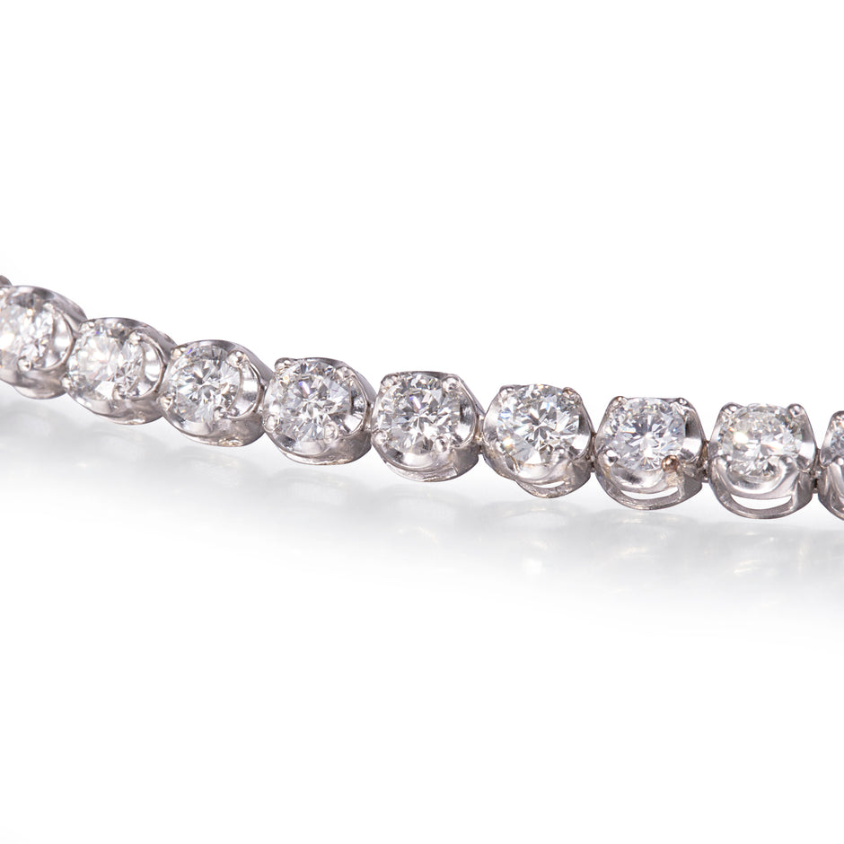 Diamond bracelet on a white background