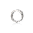 Charles Greig 18ct White Gold Multi-Band Eternity Stack Harem Ring side view on white background