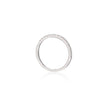 A white gold eternity ring with a continuous row of small clear stones, shown on a clean white background with a soft reflection below.