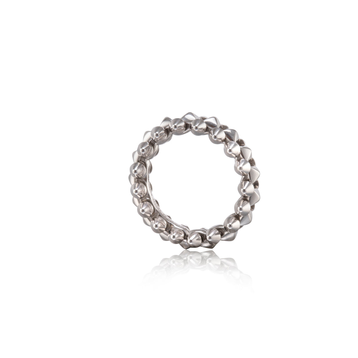 Clash De Cartier 18ct White Gold Ring side view on white background