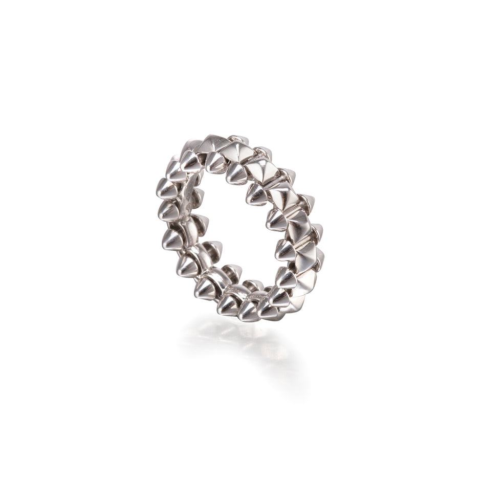 Clash De Cartier 18ct White Gold Ring top view on white background