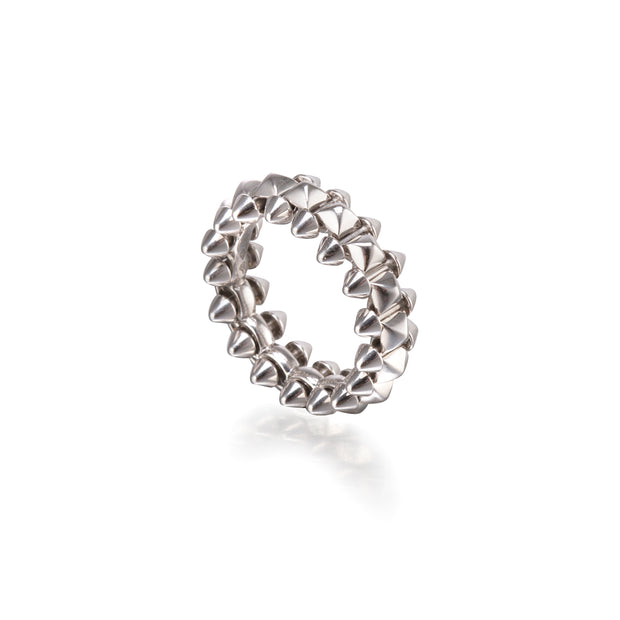 Clash De Cartier 18ct White Gold Ring top view on white background