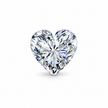 A heart-shaped brilliant-cut diamond shown on a clean white background.