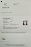18ct White Gold Ruby and Diamond Flower Hanging Earrings
