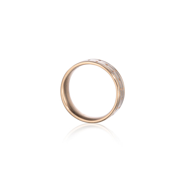 Lorraine Efune 9ct White and Yellow Gold Two-Tone Gents Band