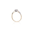 Vintage 18ct Two Tone White and Yellow Gold Solitaire Diamond Ring