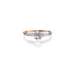 Vintage 18ct Two Tone White and Yellow Gold Solitaire Diamond Ring