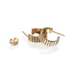 18ct Yellow Gold Hoop Earrings with Ribbed Detail
