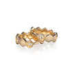 18ct Yellow Gold Hexagon Detail Huggie Earrings